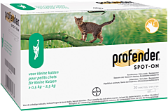 Profender kleine kat >0,5 - 2,5 kg 20 pip.