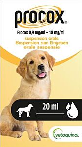 Procox orale suspensie voor honden 20ml JANUARI 2026