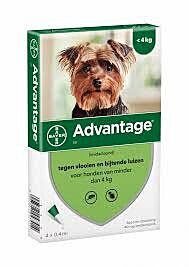Advantage 40 dog < 4 kg 4 pipet