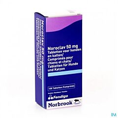 Noroclav smakelijke tabletten 50 mg 100 tabletten LVT ONB