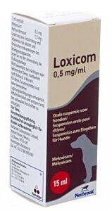 Loxicom 0,5 mg/ml orale suspensie hond 15 ml LVT ONBEKEND