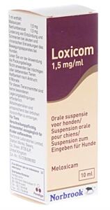 Loxicom 1,5 mg/ml orale suspensie hond 10 ml