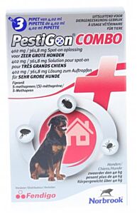Pestigon combo 402/361,8mg Spot-On zeer grote honden 3p LVT