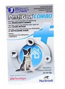 Pestigon combo 134/120,6mg Spot-On middelgr hond 3 pip LVT