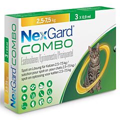 NexGard COMBO Kat L (2,5-7,5kg) 3 pipet á 0,9ml