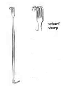 Wondhaak Senn-Mueller 16cm scherp