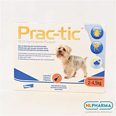 Prac-Tic spot-on 0,45 XS 2-4,5 kg 1 x 3 pipetten