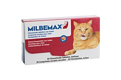 Milbemax smakelijke tabletten grote kat 2 x 10 stuks