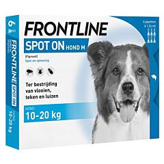 Frontline Spot On Hond M (10-20kg) 6 pipetten