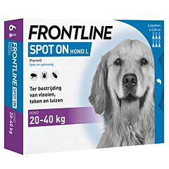 Frontline Spot On Hond L (20-40kg) 6 pipetten