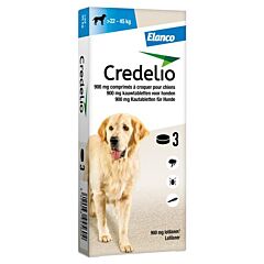Credelio Hond 900 mg 3 kauwtabletten  (>22–45 kg)