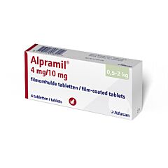 Alpramil 4/10 mg tablet. kat 0,5 - 2 kg  (1x4 tabletten)