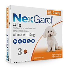 Nexgard S3 (2 -4 kg) 3 kauwtabletten