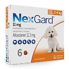 Nexgard S6 (2 -4 kg) 6 kauwtabletten