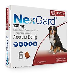 Nexgard XL6 (> 25-50kg) 6 kauwtabl.