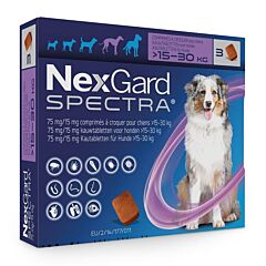 Nexgard SPECTRA L (15 - 30 kg) 3 kauwtabl.