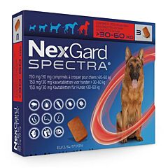 Nexgard SPECTRA XL (30-60 kg) 3 kauwtabl.