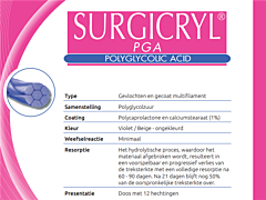 Surgicryl pga ep-3,5 usp 0 hr30 75 cm violet 12 stuks
