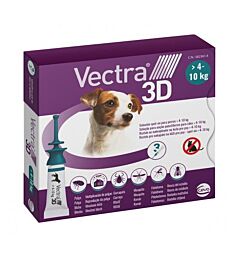 Vectra 3D Dog S 4 - 10 kg 3 pipetten