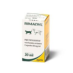 Rimadyl injectievloeistof 50mg/ml 20ml