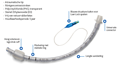 Narcose tube Endosid Magill met cuff 9,5mm per stuk