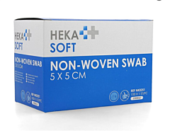 Kompres HEKAsoft 5 x 5 cm 4-laags steriel 100 st