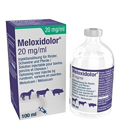 Meloxidolor 20 mg/ml opl. inj. rund/varken/paard 100 ml