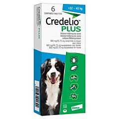 Credelio Plus 900mg/33,75mg Hond (>22-45kg) 6tbl.