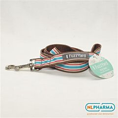 Brown Multistripe dog leash lead 140cm
