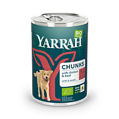 Yarrah Bio Hond Brokjes in Saus Rund 12x405 g. UITVERK.