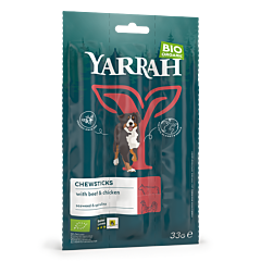 Yarrah Bio Hondenkauwstaafjes Rund 25x33 g. UITVERK.