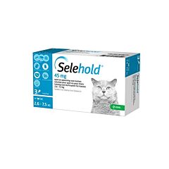 Selehold 45mg spot-on kat 2,6–7,5 kg 3 pipet ACTIE 10%