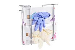 KRUUSE Metal stand for gloves; 2 boxes of disposable gloves