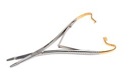 KRUUSE TC Gold Mathieu-Olsen Needle Holder, 14 cm / 5.5"