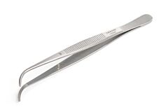 KRUUSE Semken Dressing Forceps, 12.5 cm / 4.9", curved