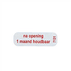 Etiketten 'na openen 1 maand houdbaar' 1000 stuks