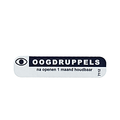 Etiketten 'oogdruppels' rol 1000 stuks