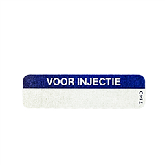 Etiketten 'voor injectie' blauw 1000 stuks