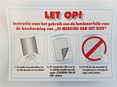 Lamineervel t.b.v hoofdstuk 3 Europees Dierenpaspoort PER ST