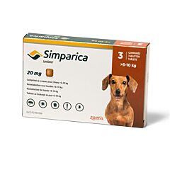 Simparica 20mg 3 kauwtabletten voor honden (5 - 10 kg)
