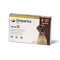 Simparica 120 mg 3 kauwtabl. voor honden (> 40-60 kg)