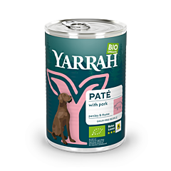 Yarrah Bio Hond Paté Varken 12x400 g. THT 06-06-26