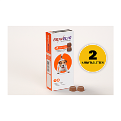 Bravecto 1 x 2 tablet kleine hond 4,5-10kg