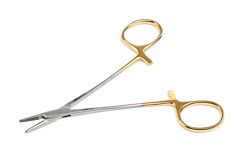 KRUUSE TC Gold Webster Needle Holder, 12 cm / 4.7"