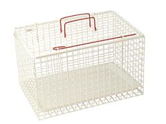 Cat carrying basket 45x30x30 cm with plastic tray
