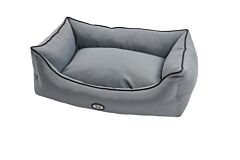 BUSTER Sofa bed 70x90 cm, Steel Grey/Black piping