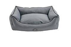 BUSTER Sofa bed 60x70 cm, Steel Grey/Black piping