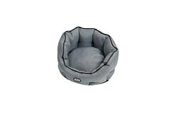BUSTER Cocoon bed 75 cm, Steel Grey/Black piping