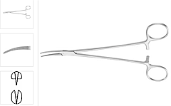 Arterieklem halsted-mosquito fijn 18,5 cm Aesculap