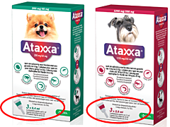 Ataxxa 200 mg/40 mg 3 pipetten <4kg